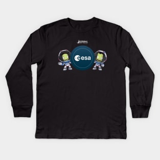 KERBAL WITH ESA LOGO Kids Long Sleeve T-Shirt